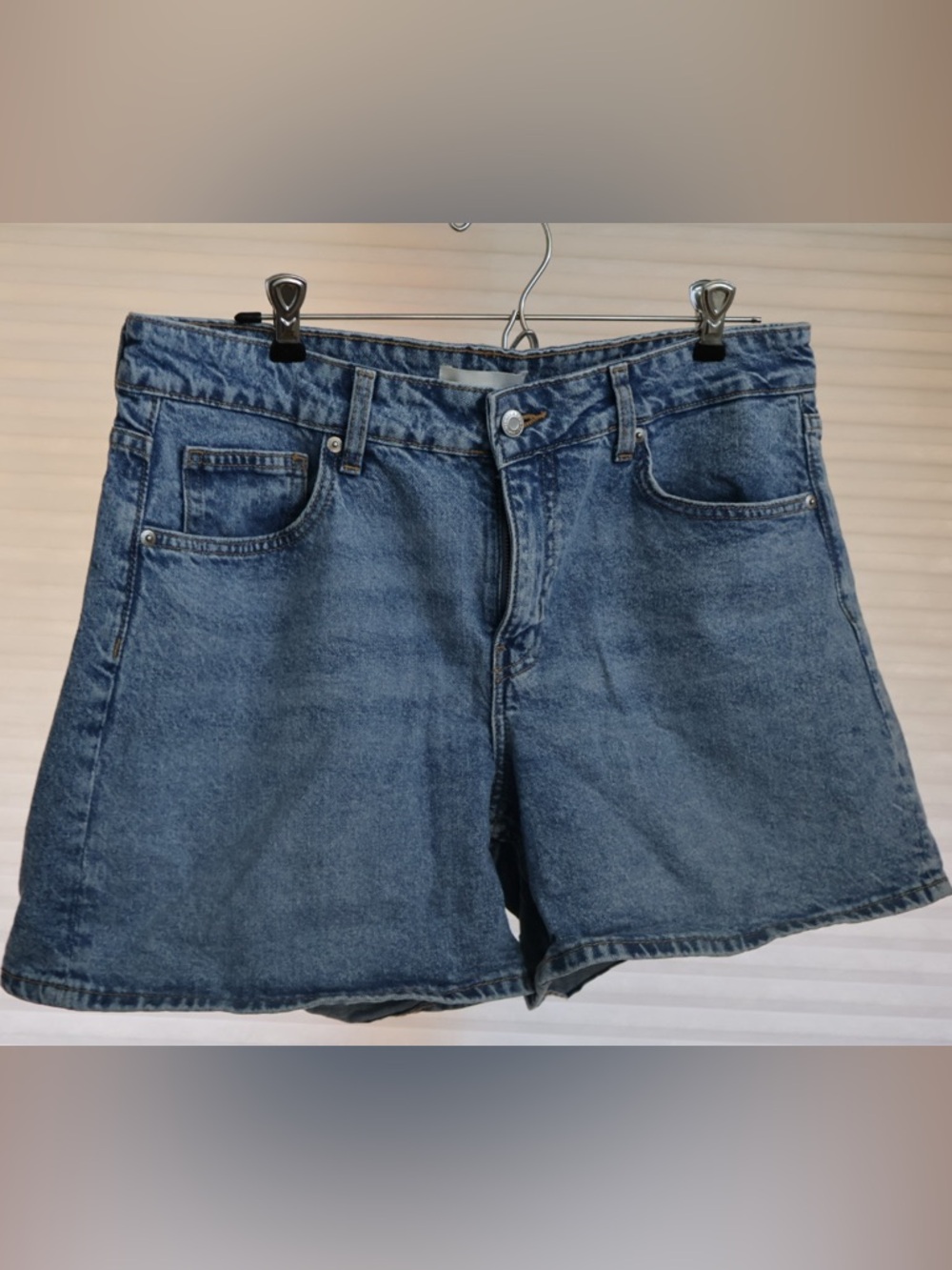 H&M High-Rise Denim Shorts - Blue